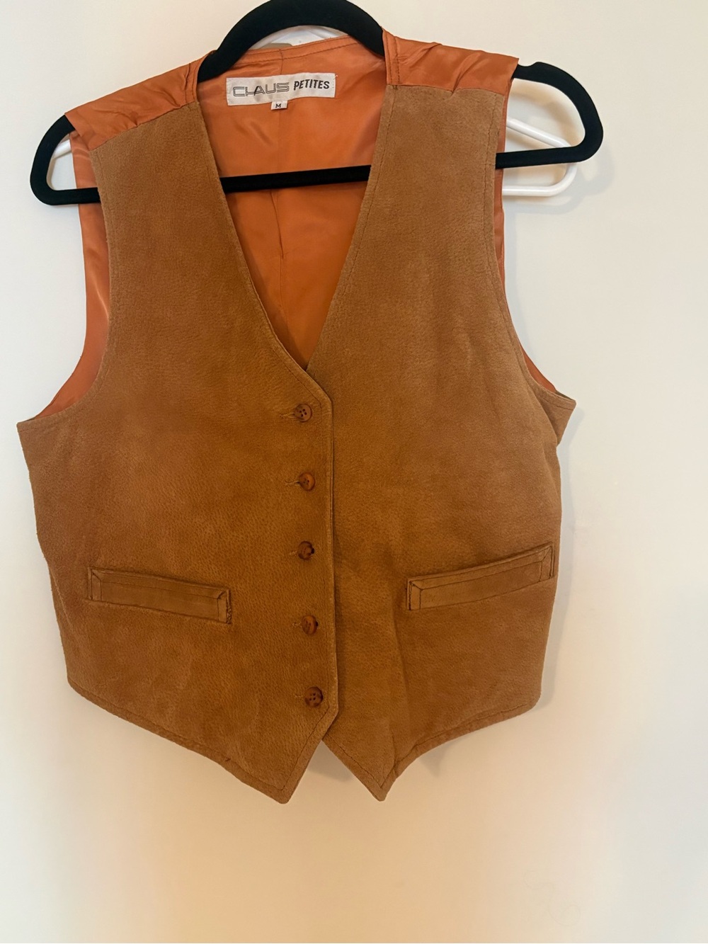 Chaus Petites vintage Women's Brown Suede Vest